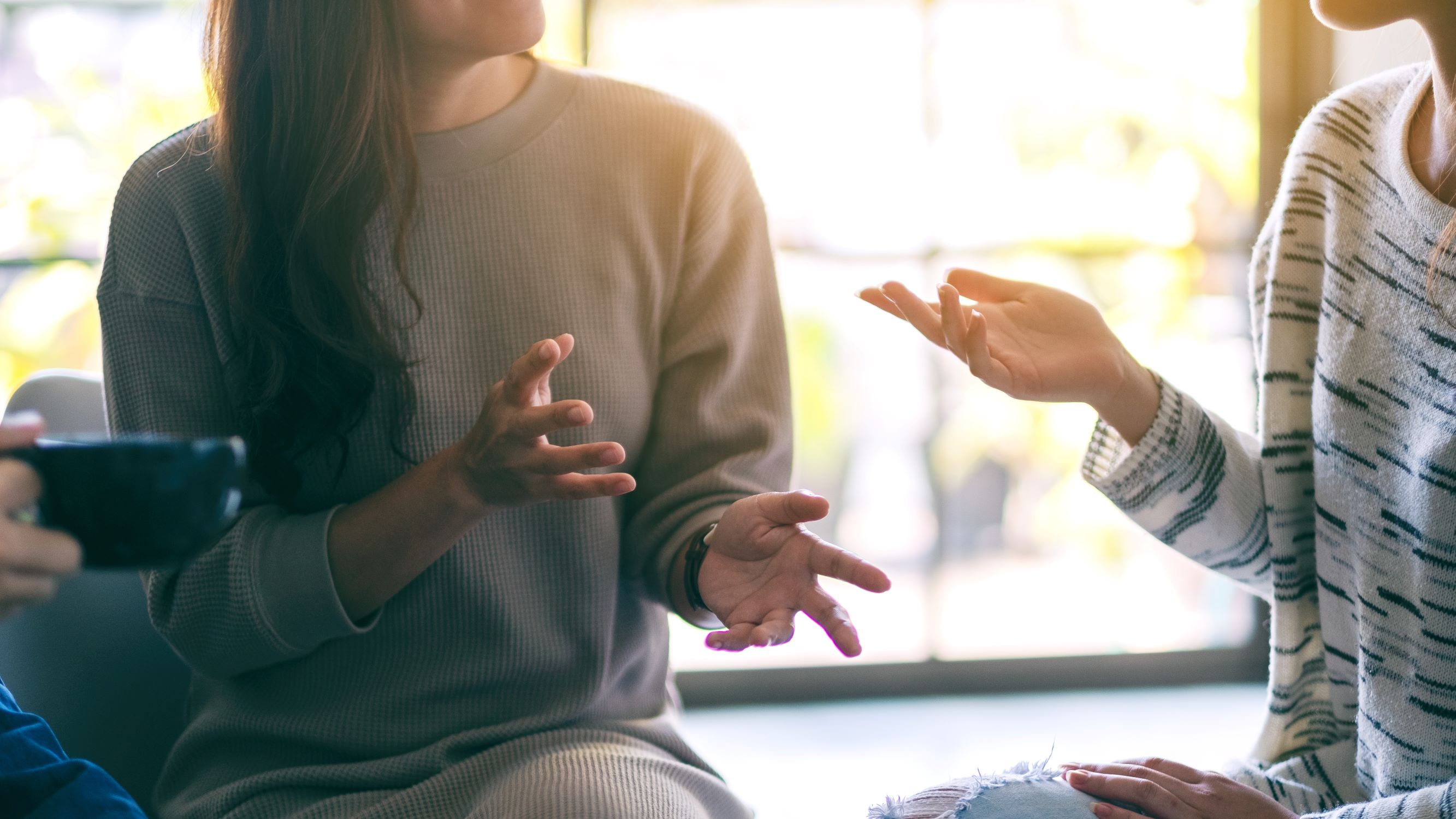 Two ladies talking