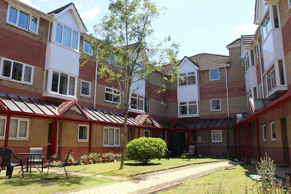 Exterior of Heath Park Court retirement home