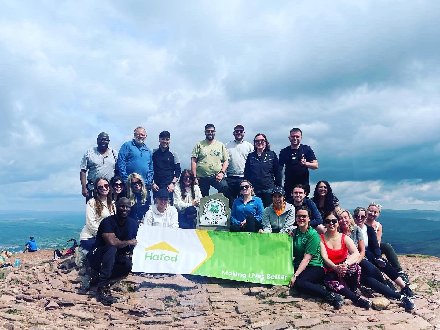 Housing colleagues at top of Pen y Fan