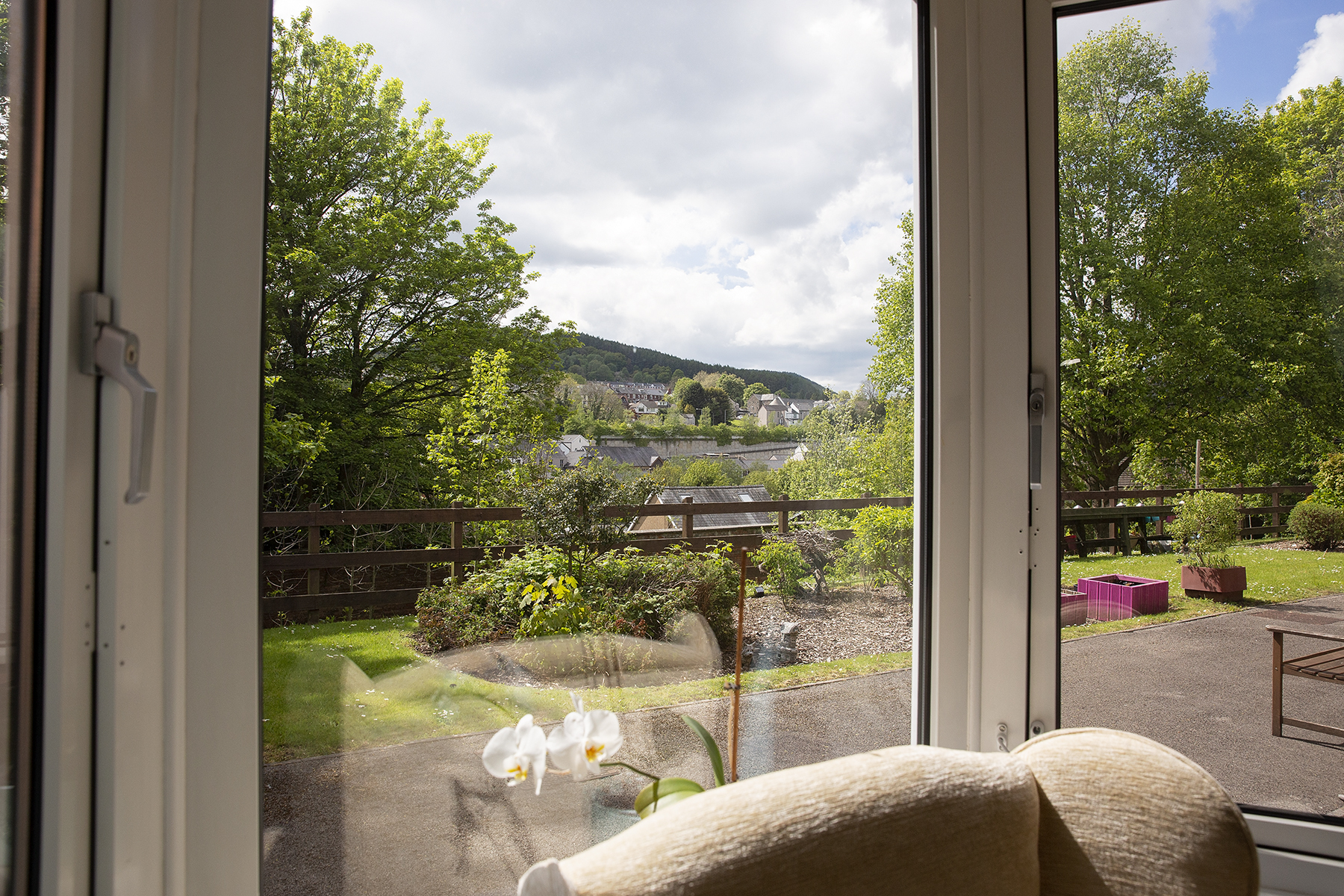 View from the window at Plas y Garn Care Home