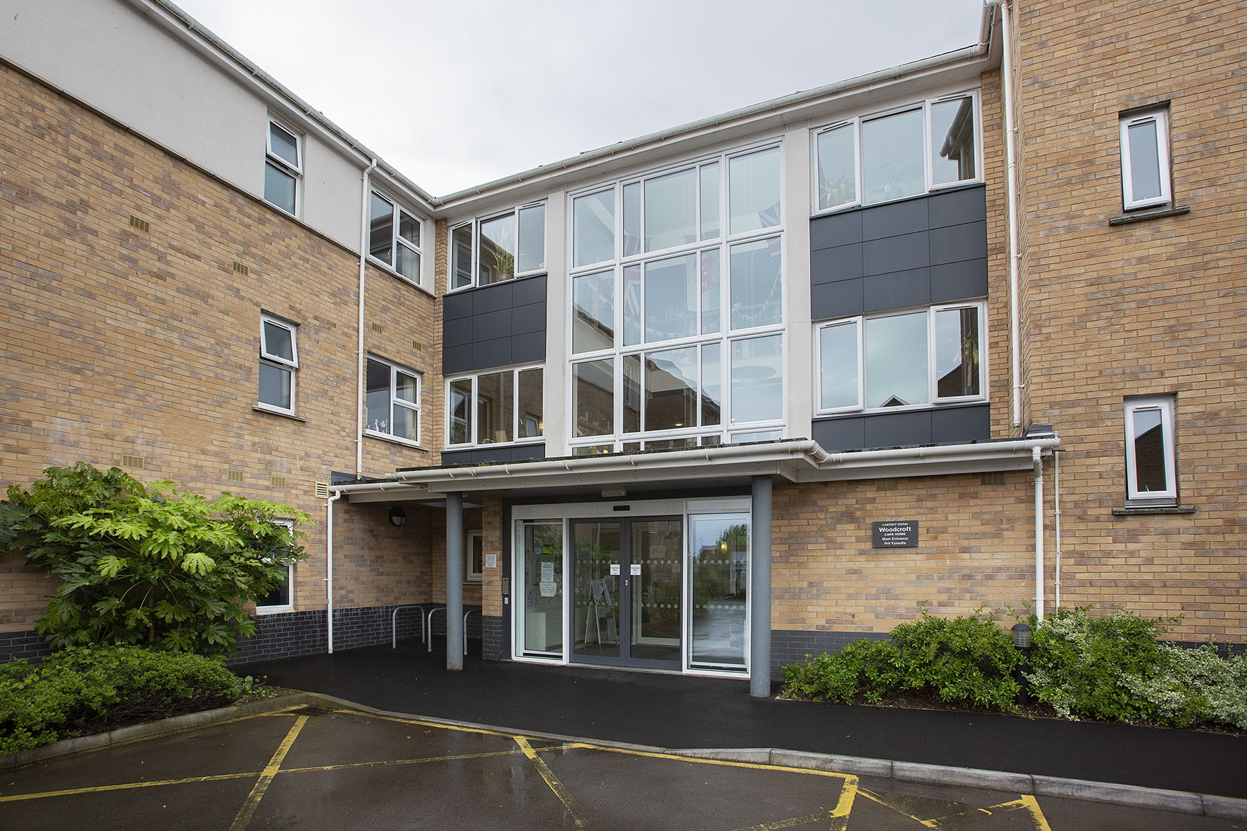 Exterior of Woodcroft Care Home in Cardiff