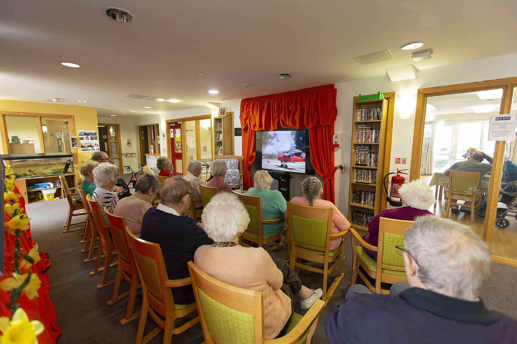 Cinema at Woodcroft Care Home